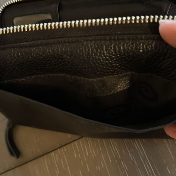 Brighton TUNISA Large Wallet Black Pebbled Leather Crossbody Bag Shoulder Bag - Picture 12 of 12